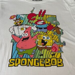Nickelodeon White Tee with Black Logo